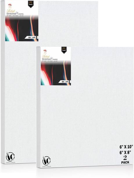 Variety Canvas Pre Stretched frame canvas 10oz Triple primed 6X8 6X10 PACK OF 2 Cotton Acid Free Pre Stretched Canvas (Set of 2)