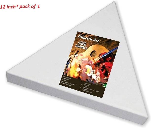 Eascan Art 12 inch Cotton Medium Grain Pre Stretched Canvas (Set of 1)