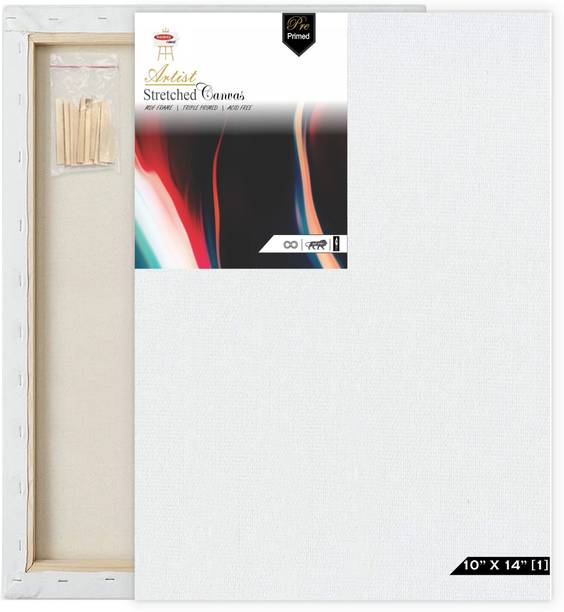 VARIETY 10"X 14" PRE STRETCHED CANVAS ARTIST GRADE TRIPLE LAYER Cotton Medium Grain Stretched Canvas Board, Board Canvas, Pre Stretched Canvas, Canvas Pad (Set of 1)