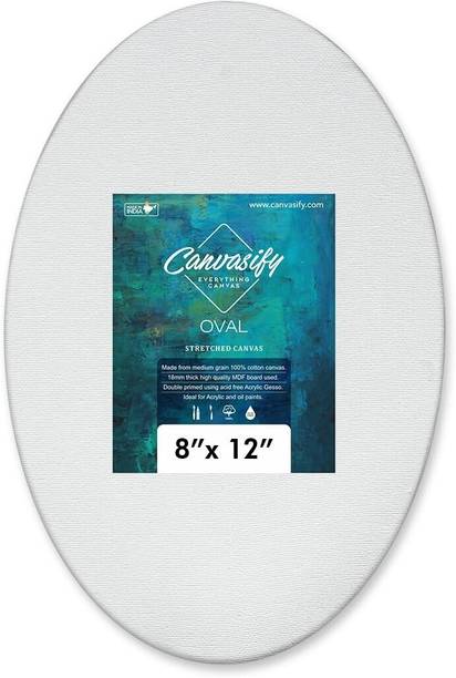 Canvasify Medium Grain Stretched Canvas Acrylic Acid Free Pre Stretched Canvas (Set of 1)