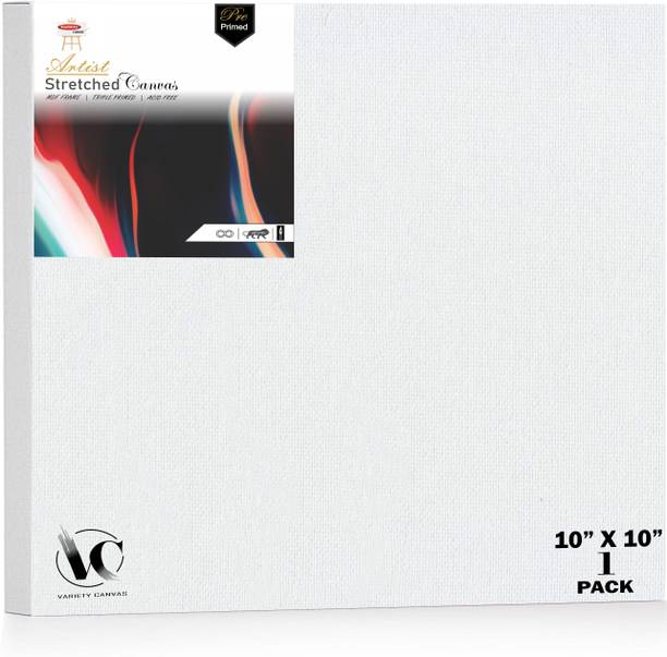 Variety Canvas ® Pre Stretched frame canvas 10oz Triple primed 9X12 PACK OF 1 Cotton Acid Free Pre Stretched Canvas (Set of 1)