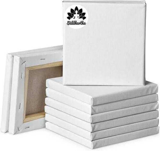 Siddhartha 1st Polycotton, Polycotton, Cloth, Linen, Cotton, Acrylic Acid Free Pre Stretched Canvas (Set of 5)