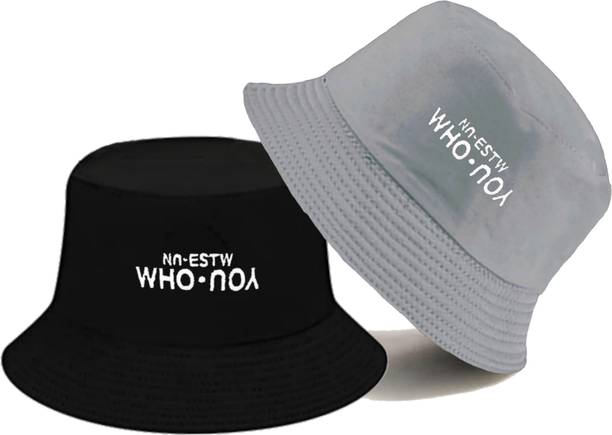 Jamont Unisex Bucket Hat Beach Sun Hat Fishing Hat Reversible Double-Side-Wear