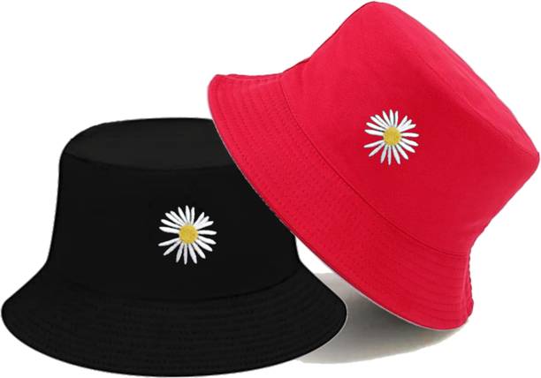 Jamont Unisex Bucket Hat Beach Sun Hat Fishing Hat Reversible Double-Side-Wear