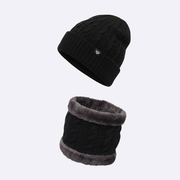AMOLDO Self Design, Solid, Woven Beanie