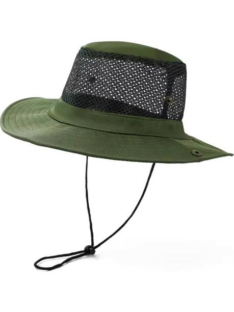 Zonkar Green Unisex Cotton Classic Camouflage Hat Summer Sun Protection Packable Beach