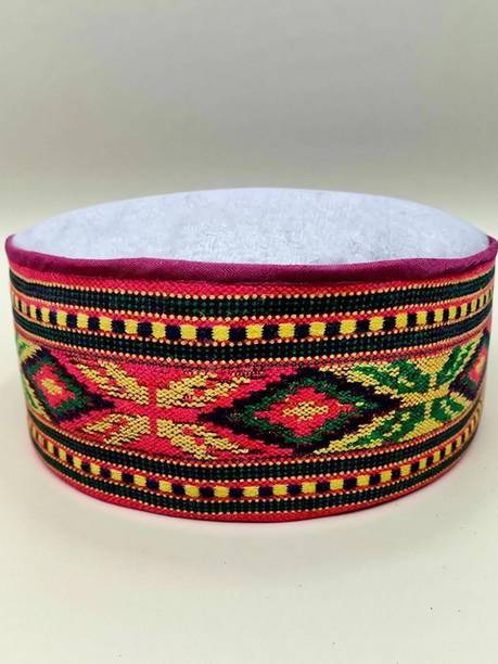 ARUNA KULLU HANDLOOM Self Design Skull Cap