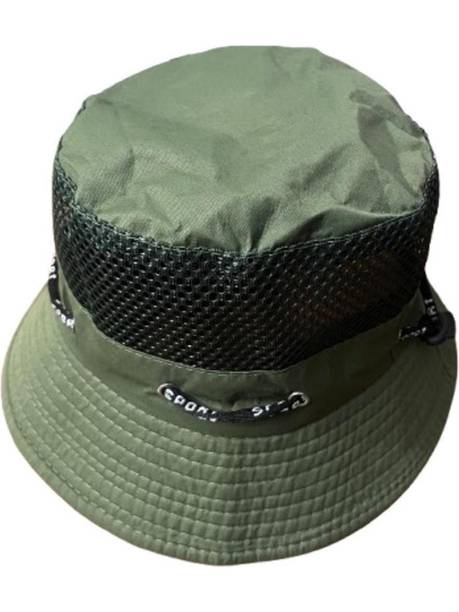 Zonkar Green Cotton Bucket and Beach hat for Women, Sun Protection Round hat for Men