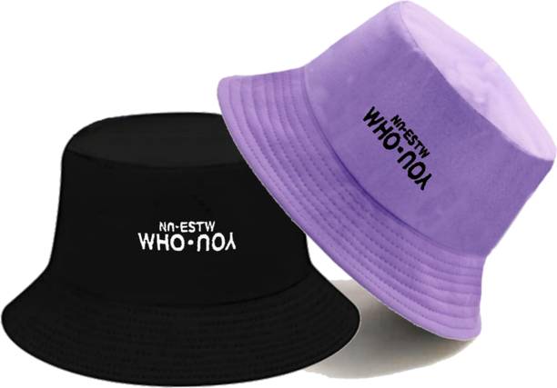 Jamont Unisex Bucket Hat Beach Sun Hat Fishing Hat Reversible Double-Side-Wear