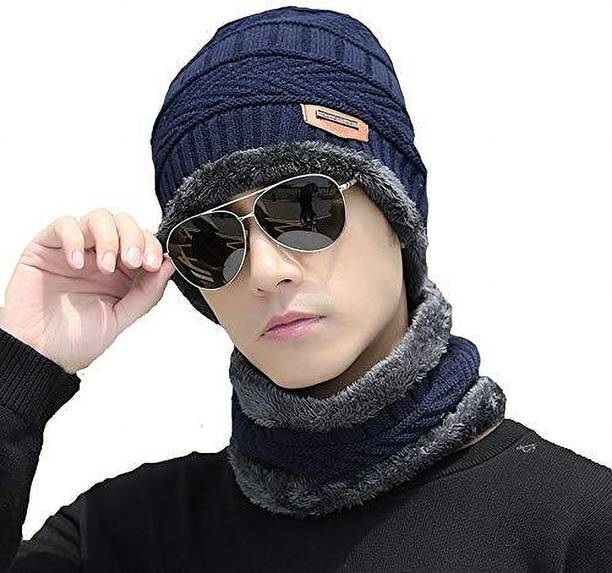 Yeahmom Solid, Self Design Beanie Cap