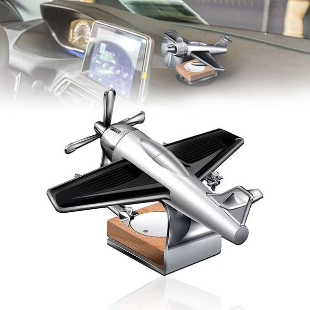 SKOG Solar Energy Rotating Car Dashboard Air Freshener Perfume Diffuser Aeroplane Glider Design Auto Rotation Fan For Car Dashboard Air Purifier