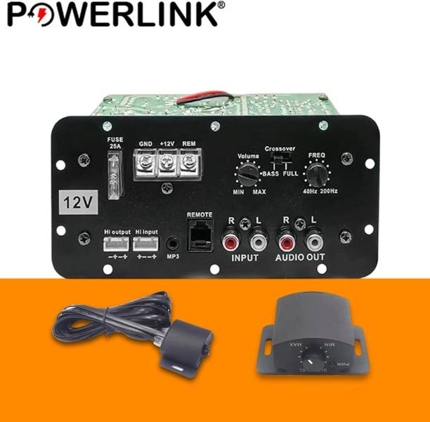 Powerlink 12V 120W Car Amplifier Stereo, Bass Sub Woofer Kit With Volume Controller Mono Class AB Car Amplifier