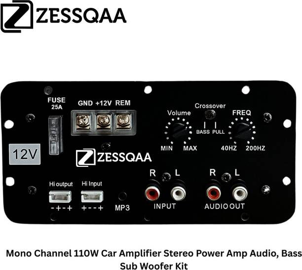 ZESSQAA 8, 10, 12 Inch car bass tube Mono Class A Car Amplifier