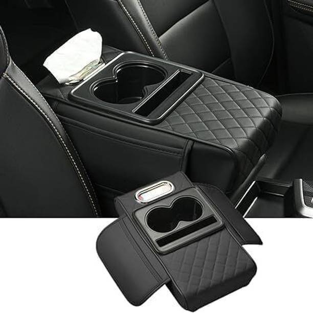 CYPAT 5IN1 Center Console,with Cup Holder, Tissue Holder, Phone Slot,& 2 Storage Bag C Car Armrest Pad Cushion