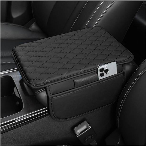 DEAROW Car Center Console Armrest Cover Pad Fashion PU Leather Car Armrest Cushi Car Armrest Pad Cushion