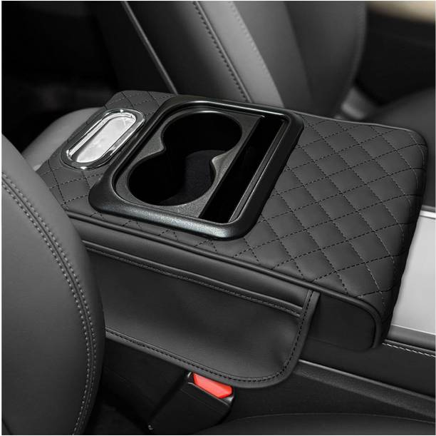 CYPAT 5IN1 Center Console,with Cup Holder, Tissue Holder, Phone Slot,& 2 Storage Bag B Car Armrest Pad Cushion