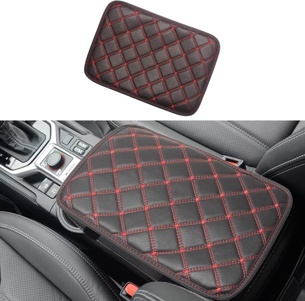 Edylin Car Center Pad , Universal Fit For Car Waterproof Armrest Seat Pad (Black/Red) Car Armrest Cover