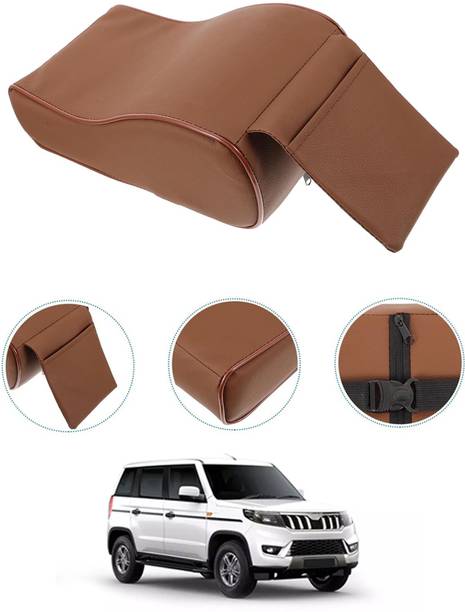 MSNP Armrest Interior Decor Cover Cushion Protector Brown Universal For Car 36 Car Armrest Cover
