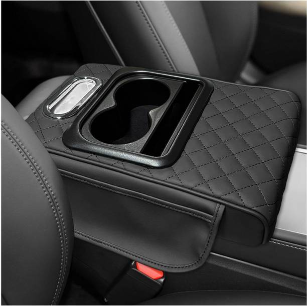 BBBIKINI Center Console with Cup and Tissue Holder, Phone Slot & 2 Storage Bag Armrest O Car Armrest Pad Cushion