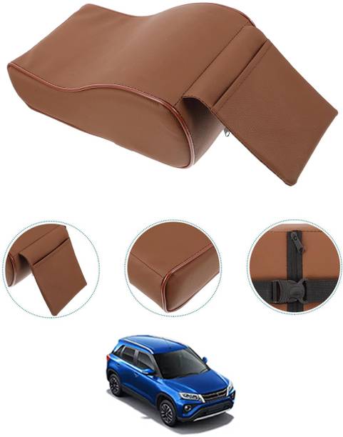 MSNP Armrest Interior Decor Cover Cushion Protector Brown Universal For Car 285 Car Armrest Cover