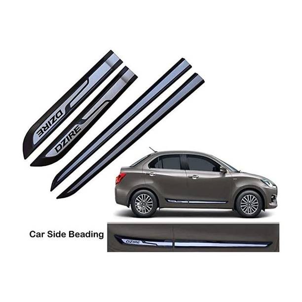 Bubu Car door side chrome line beading for Swift Dzire car set of 4 piece (5m) Car Beading Roll For Door