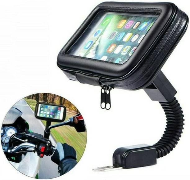 PRITITHING Motorbike Phone Mount Waterproof Zip Holder Phone Case Bag Mirror Touch Enable Roof Bike Rack