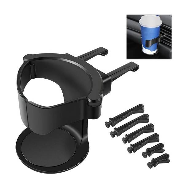 STHIRA Adjustable Car Cup Holder Black Car Bottle Holder