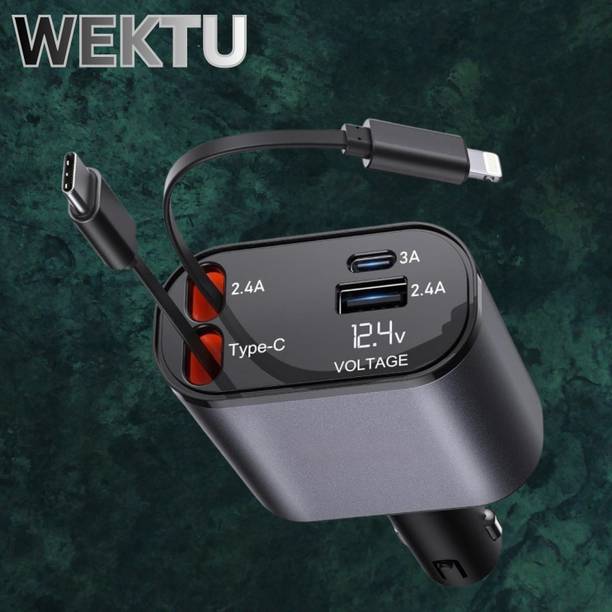 WEKTU 3 Amp Qualcomm Certified Turbo Car Charger