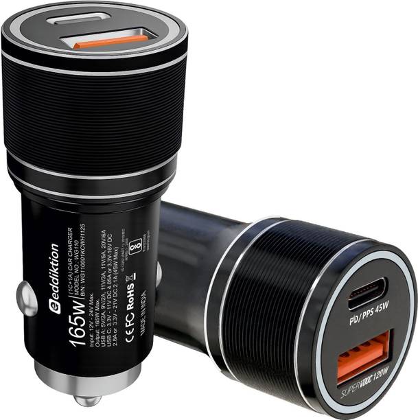 eddiktion 165 W Qualcomm 3.0 Turbo Car Charger
