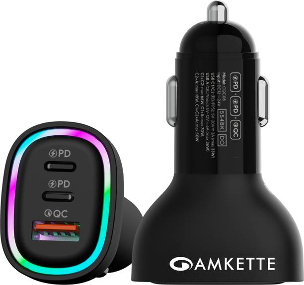 AMKETTE 60 W Turbo Car Charger