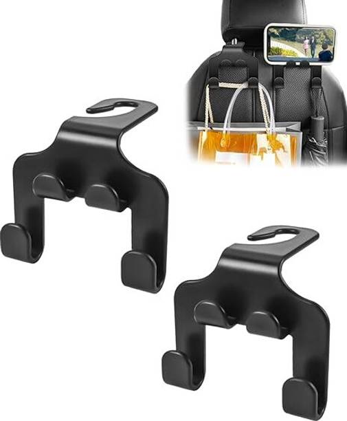Ddice Pastic Car Storage Hanger Hooks Organizer Vehicle Backseat Car Multiple Use Car Coat Hanger