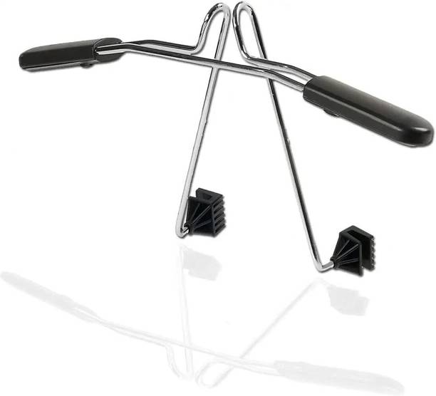 Augen Chrome Headrest Car Hanger Headrest Restraint Rods Easy Installation (Pack of 3) Car Coat Hanger