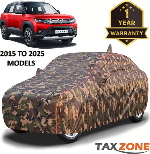 TAXZONE Car Cover For Maruti Vitara Brezza, Vitara Brezza Facelift, Brezza, Vitara Brezza VDi, Vitara Brezza ZDi, Vitara Brezza LDi (With Mirror Pockets)