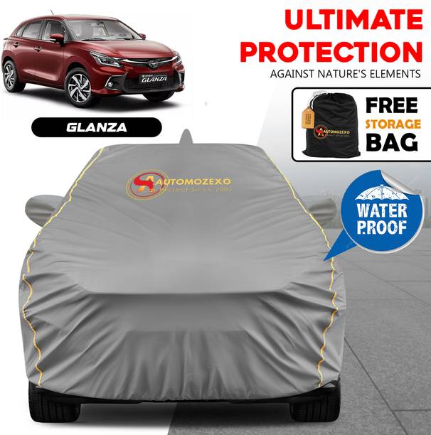 AUTOMOZEXO Car Cover For Toyota Glanza, Glanza G, Glanza V, Glanza G Hybrid, Glanza V CVT (With Mirror Pockets)