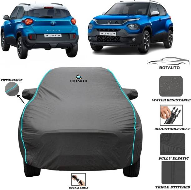 BOTAUTO Car Cover For Tata Punch, Universal For Car (With Mirror Pockets)