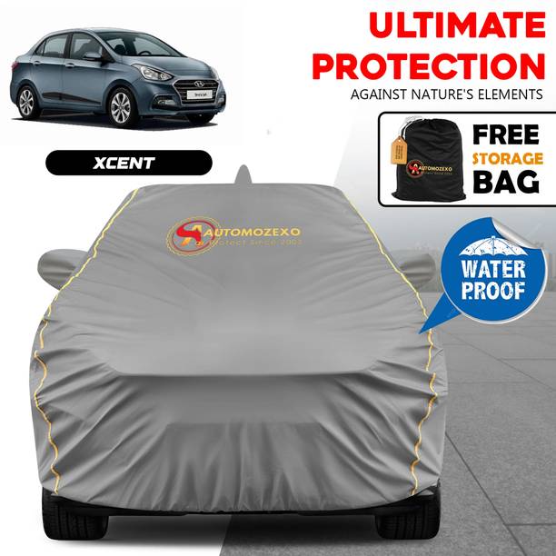AUTOMOZEXO Car Cover For Hyundai Xcent, Xcent 1.1 CRDi S, Xcent 1.2 Kappa S, Xcent 1.2 VTVT E Petrol, Xcent Facelift (With Mirror Pockets)