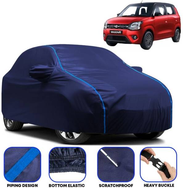 Delphinium Car Cover For Maruti Suzuki WagonR, WagonR Electric Vehicle, WagonR Stingray, Wagon R 1.0, Wagon R DLX (With Mirror Pockets)