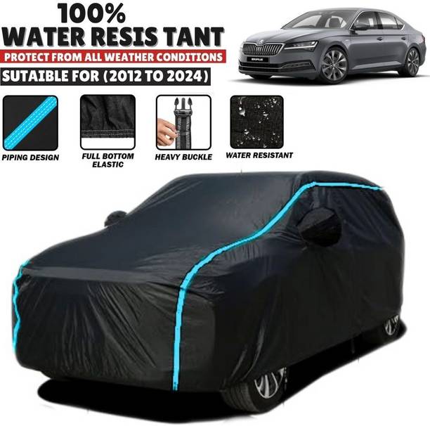 Mwiss Car Cover For Skoda Superb, Superb 1.8 TFSI, Superb 1.9 TDI, Superb 2.5 TDI, Superb 2.8, Superb 3T4 1.8 TSI, Superb 3T4 2.0 TDI, Superb 3U4 1.8 TSI (With Mirror Pockets)