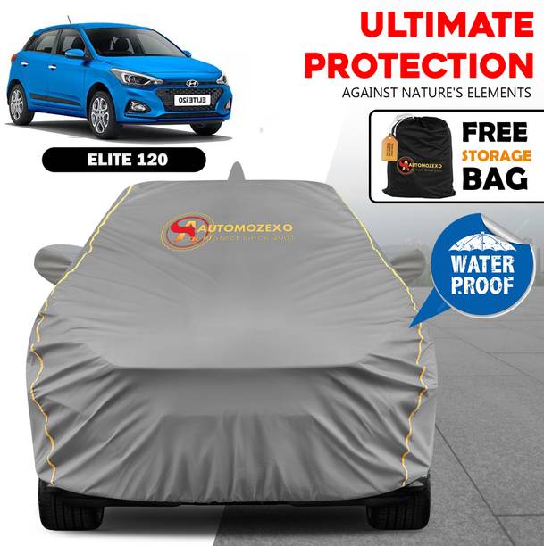 AUTOMOZEXO Car Cover For Hyundai Elite i20 Sportz 1.2, Elite i20 Magna 1.2, Elite i20 Era 1.4 CRDi, Elite i20 Asta 1.2 (With Mirror Pockets)