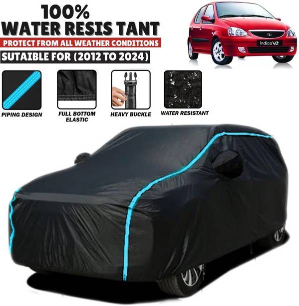 Mwiss Car Cover For Tata Indica V2, Universal For Car (With Mirror Pockets)