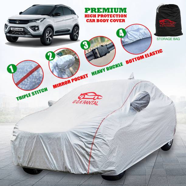 G G K RANTAL Car Cover For Tata Nexon, Nexon AMT, Nexon EV XM, Nexon Facelift, Nexon XZ Plus Diesel, Nexon 1.2 Revotron XZ (With Mirror Pockets)