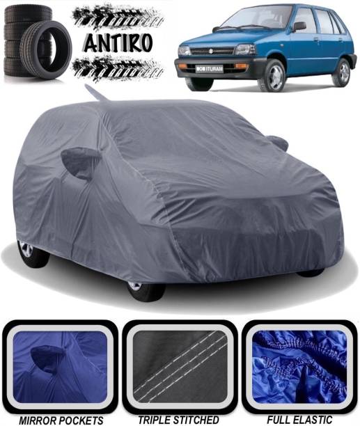 ANTIRO Car Cover For Maruti Suzuki 800 (With Mirror Pockets)