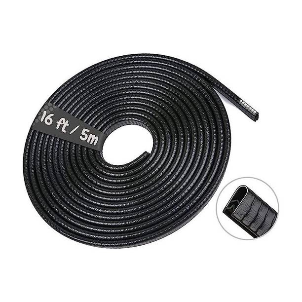 Zealsy Car Door Edge Protector Guard U Shape Anti-Scratch Collison Rubber Black Car Beading Roll For Bumper, Door, Trunk, Window Sill, Bonnet