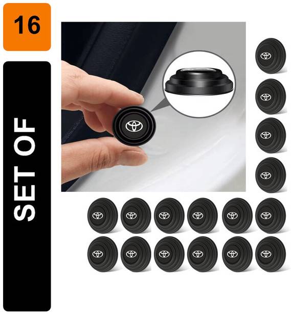 Allure Auto Set of 16 Rubber Car Door Safety Cushion Pads Compatible For Toyota Car Door Panel
