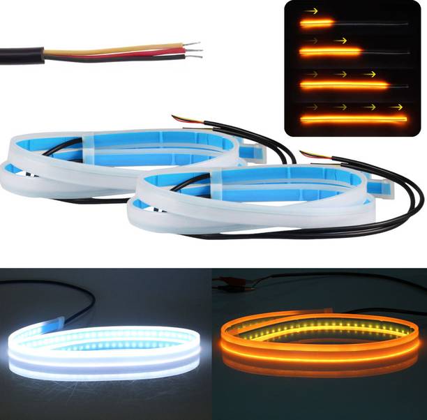 AutoPowerz Audi LED DRL Strip Light Dual Light Reflection Waterproof Car Fancy Lights