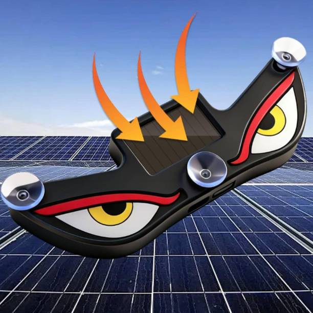 MIVO Solar Powered Devil Eye Car Window Light | Triangle LED Decorative & Safety Car Fancy Lights