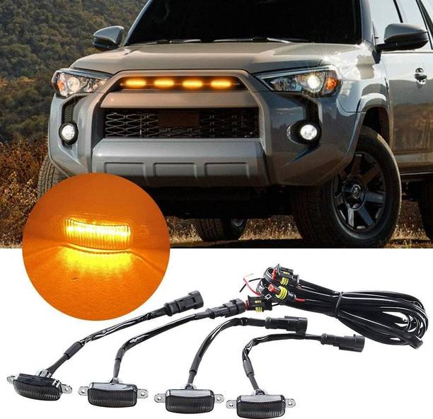 AutoBizarre Raptor Style Car Front Grill DRL Light Warning Off-Roading Smoked Orange Shell Car Fancy Lights