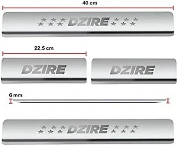 AR Accessories Sill Plate Dzire / Foot Step Stainless Steel Plates for Suzuki Swift Dzire Car Fancy Lights