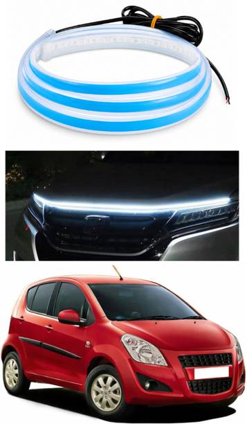 DriveXpert Car LED Hood Waterproof Strip Light for Cars with White Flowing LED Light D153 Car Fancy Lights
