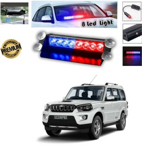 paxauto 8 LED Police Car Flashing Lights for Scorpio Fog Lamp Car LED Car Flashlight Holder